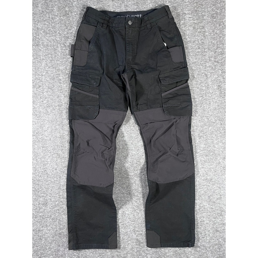 Carhartt Mens Steel Multi-Pocket Tech Relaxed Fit Pants Black 32x32 103337 - Picture 2 of 5